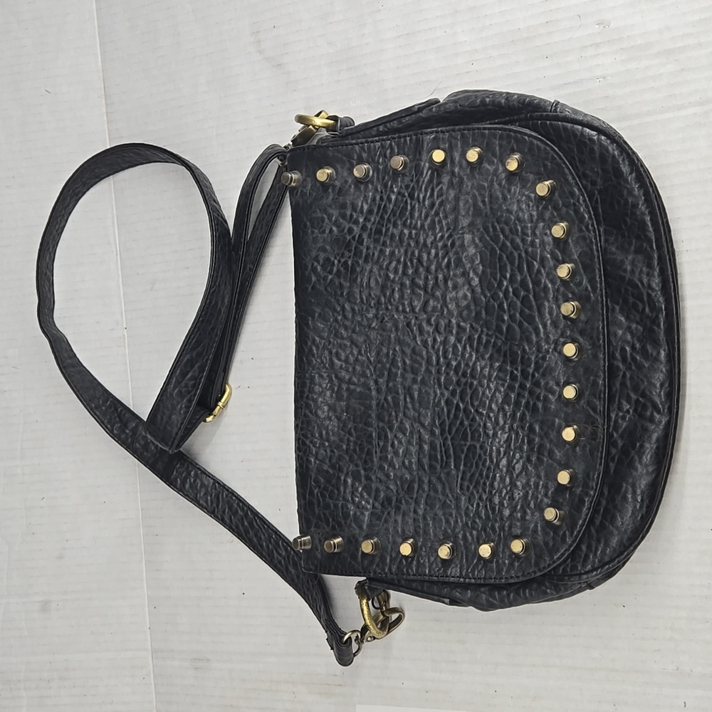 Urban Expressions Black Studded Crossbody Bag